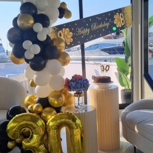 party decoration at the entrance