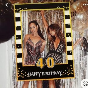Two girls in a frame written with 40th Happy Birthday